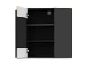 BRW Угловой кухонный шкаф Sole L6 60 см с витриной слева дуб галифакс натуральный, Черный/дуб галифакс натур FM_GNWU_60/72_LV-CA/DHN фото thumb №3