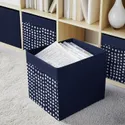 IKEA DRÖNA ДРЁНА, коробка, темно-синий / белый, 33x38x33 см 005.665.45 фото thumb №3