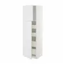 IKEA METOD МЕТОД / MAXIMERA МАКСІМЕРА, висока шафа, 2 дверцят / 4 шухляди, білий / стенсундський білий, 60x60x200 см 094.678.76 фото