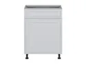 BRW Нижний кухонный шкаф Verdi 60 см левый с выдвижным ящиком светло-серый матовый, греноловый серый/светло-серый матовый FL_D1S_60/82_L/SMB-SZG/JSZM фото thumb №1