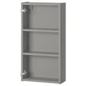 IKEA ENHET ЭНХЕТ, навесной шкаф с 2 полками, серый, 40x15x75 см 004.404.43 фото thumb №1