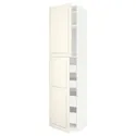 IKEA METOD МЕТОД / MAXIMERA МАКСИМЕРА, высокий шкаф / 2дверцы / 4ящика, белый / бодбинские сливки, 60x60x240 см 594.564.65 фото thumb №1