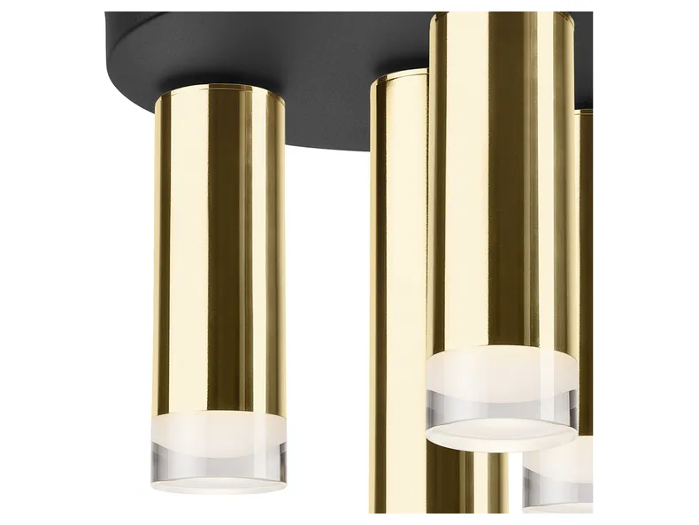 BRW Четырехпозиционный алюминиевый потолочный светильник Diego черный и золотой 086125 фото №2