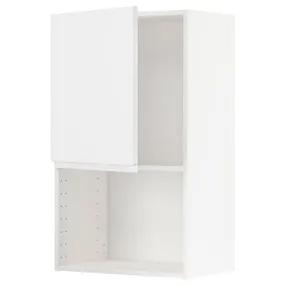 IKEA METOD МЕТОД, навесной шкаф для СВЧ-печи, белый / Воксторп матовый белый, 60x100 см 794.671.18 фото