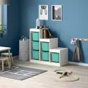 IKEA TROFAST ТРУФАСТ, шафа, білий / бірюзовий, 99x44x94 см 895.333.49 фото thumb №2