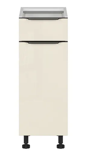 BRW Кухонный шкаф Sole L6 30 см правосторонний с выдвижным ящиком магнолия жемчуг, альпийский белый/жемчуг магнолии FM_D1S_30/82_P/SMB-BAL/MAPE фото
