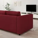 IKEA VIMLE ВІМЛЕ, 2-місний диван, Лейде червоний/коричневий 594.344.02 фото thumb №2