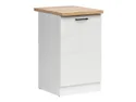 BRW Базовый шкаф для кухни Junona Line 50 см левый со столешницей меловой глянец, белый/мелкозернистый белый глянец D1D/50/82_L_ZBL-BI/KRP/DCRZ фото thumb №2