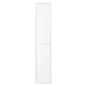 IKEA OXBERG ОКСБЕРГ, скляні дверцята, білий, 40x192 см 902.756.17 фото