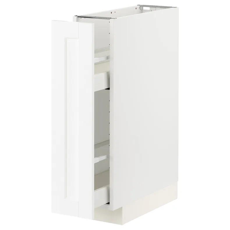 IKEA METOD МЕТОД / MAXIMERA МАКСИМЕРА, напольный шкаф / выдвижн внутр элем, белый Энкёпинг / белая имитация дерева, 20x60 см 494.734.08 фото №1