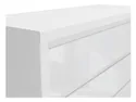BRW Комод Larios 105 см с 4 ящиками, белый/глянцевый-белый KOM4S-BI/BIP фото thumb №5