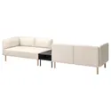 IKEA LILLEHEM ЛІЛЛЕХЕМ, 4-м модульний диван з журн столом, ВІССЛЕ бежевий/деревина 695.697.54 фото thumb №1