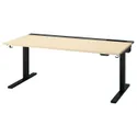 IKEA MITTZON МІТТЗОН, стіл регульований, електричний okl береза / чорний, 160x80 см 795.301.72 фото thumb №2