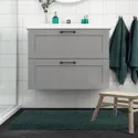 IKEA ALMTJÄRN АЛЬМТЬЄРН, килимок для ванної кімнати, сіра бірюза, 60x120 см 405.911.52 фото thumb №3