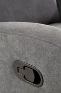 Крісло реклайнер HALMAR OSLO 1S темно-сіре фото thumb №4