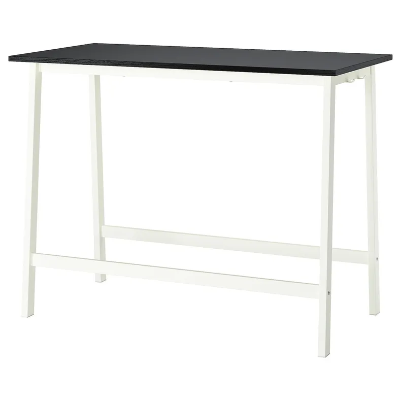 IKEA MITTZON МИТТЗОН, конференц-стол, okl ash stained black / white, 140x68x105 см 995.330.61 фото №1