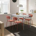 IKEA GRÅSALA ГРОСАЛА / ÖSTANÖ ЭСТАНЁ, стол и 4 стула, серый / красно-коричневый, 110 см 294.972.93 фото thumb №2