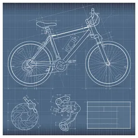 IKEA PJÄTTERYD ПЙЕТТЕРЮД, картина, Дизайн велосипедів, 56x56 см 005.610.05 фото