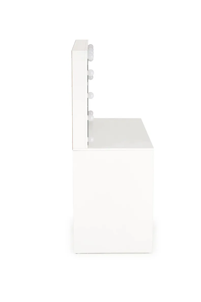 Туалетний столик HALMAR HOLLYWOOD XL 120x55 см, білий фото №6
