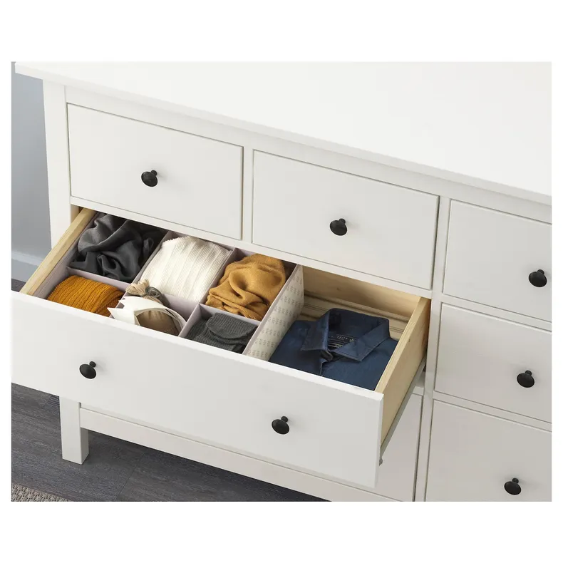 IKEA HEMNES ХЕМНЕС, меблі для спальні, комплект, 4 предмета, біла морилка, 140x200 см фото №8