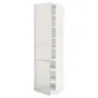 IKEA METOD МЕТОД, висока шафа із полицями / 2 дверцят, білий / Ringhult світло-сірий, 60x60x220 см 194.630.95 фото