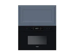 BRW Верхний шкаф для кухни Verdi 60 см с микроволновой печью навесной Мистик матовый, черный/матовый FL_GMO_60/72_O_AMW442-CA/MIM/CA фото