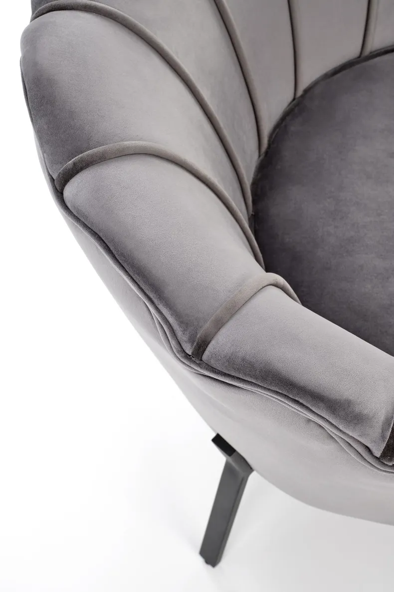 Мягкое кресло HALMAR ANGELO серый/черный фото №8