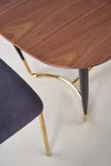 Кухонний стіл HALMAR MANCHESTER 180x90 см, стільниця - горіх, ніжки - чорний / золото фото thumb №8