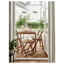 IKEA NÄMMARÖ НЭММАРЁ, садовый стул, сложенный / светло-коричневое пятно 505.033.53 фото thumb №4