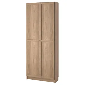 IKEA BILLY БИЛЛИ, стеллаж с дверьми, имит. дуб, 80x30x202 см 995.631.33 фото