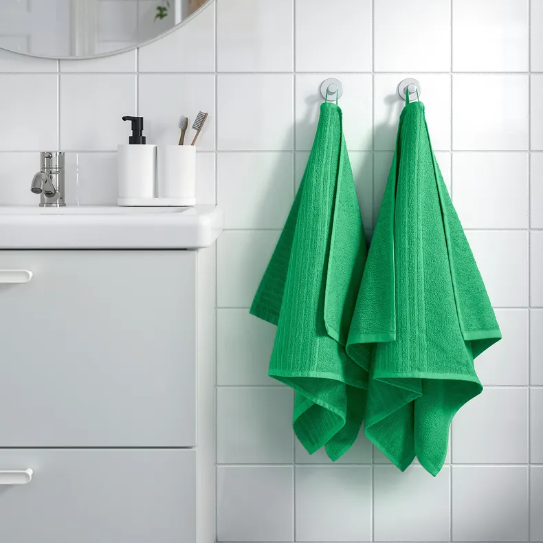 IKEA VÅGSJÖN ВОГШЁН, полотенце, ярко-зелёный, 50x100 см 105.711.36 фото №3
