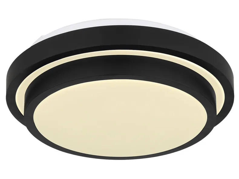 BRW Світлодіодний акриловий плафон для ванної кімнати Gregory LED чорно-білий 083261 фото №1