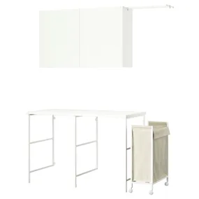 IKEA ENHET ЕНХЕТ, шафа, білий, 139x63.5 см 495.480.60 фото