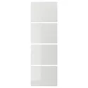 IKEA HOKKSUND ХОККСУНД, 4 панелі для рами розсувних дверцят, глянцевий світло-сірий, 75x236 см 703.823.50 фото thumb №1