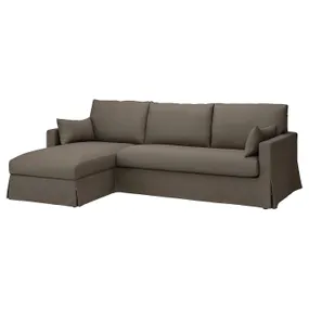 IKEA HYLTARP ХЮЛЬТАРП, 3-місний диван з кушеткою, лів, ГРАНСЕЛЬ сіро-коричневий 094.896.80 фото