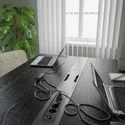 IKEA MITTZON МІТТЗОН, стіл для конференцій, шпон ясена, тонований чорним / чорним, 140x108x75 см 195.333.95 фото thumb №3