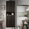 IKEA BILLY БІЛЛІ / OXBERG ОКСБЕРГ, книжкова шафа з дверц / дод модул, темно-коричневий під дуб, 80x30x237 см 094.833.72 фото thumb №3