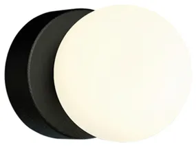 BRW Настенный светильник для ванной комнаты из стального стекла Brazos белый и черный 083933 фото