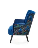 Кресло мягкое HALMAR PAGONI темно-синий/черный (ткань Bluvel #86) фото thumb №6