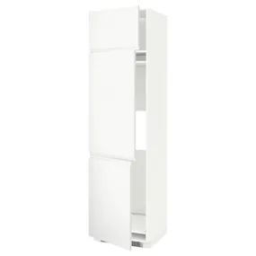 IKEA METOD МЕТОД, шафа висока для холод / мороз із 3 дв, білий / Voxtorp матовий білий, 60x60x220 см 894.574.25 фото
