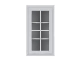 BRW Верхний кухонный шкаф Верди 40 см левый с дисплеем светло-серый матовый, греноловый серый/светло-серый матовый FL_G_40/72_LV-SZG/JSZM фото