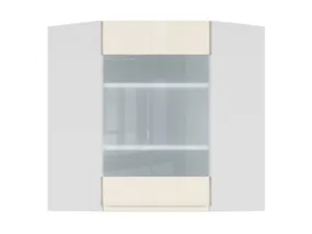 BRW Угловой кухонный шкаф Sole 60 см с витриной слева магнолия глянцевая, альпийский белый/магнолия глянец FH_GNWU_60/72_LV-BAL/XRAL0909005 фото
