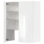 IKEA METOD МЕТОД, настінн шаф д / витяжки з полиц / дверц, білий / Ringhult світло-сірий, 80x100 см 995.042.90 фото
