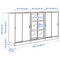 IKEA TONSTAD ТОНСТАД, комбинация для хран с раздв дверц, дуб окл / прозрачное стекло, 245x37x120 см 995.150.57 фото thumb №3