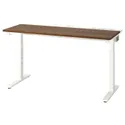IKEA MITTZON МІТТЗОН, письмовий стіл, горіх/білий, 140x60 см 495.280.57 фото thumb №1