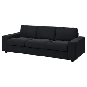 IKEA VIMLE ВІМЛЕ, 3-місний диван, з широкими підлокітниками / САКСЕМАРА чорно-синій 194.014.70 фото