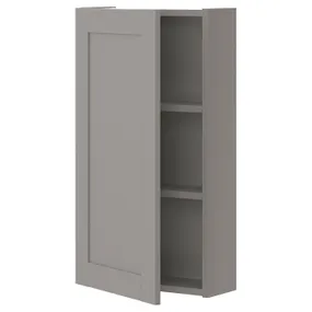 IKEA ENHET ЭНХЕТ, навесной шкаф с 2 полками / дверцей, серая / серая рама, 40x17x75 см 893.224.98 фото