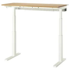 IKEA MITTZON МІТТЗОН, стіл регульований, електричний okl дуб/білий, 120x60 см 895.268.53 фото