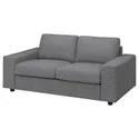 IKEA VIMLE ВИМЛЕ, 2-местный диван, с широкими подлокотниками/Lejde серо-черный 194.328.05 фото thumb №1
