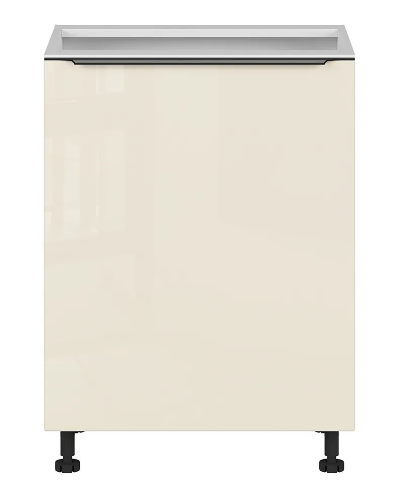 BRW Правосторонний кухонный шкаф Sole L6 60 см магнолия жемчуг, альпийский белый/жемчуг магнолии FM_D_60/82_P-BAL/MAPE фото №1